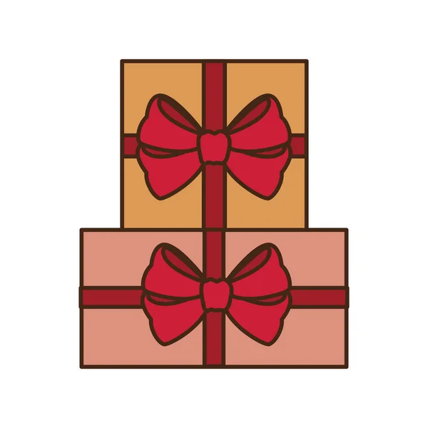 Cajas de regalos icono aislado — Vector de stock