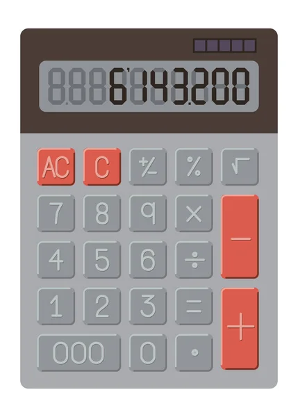Calculator math device icon — Stock Vector
