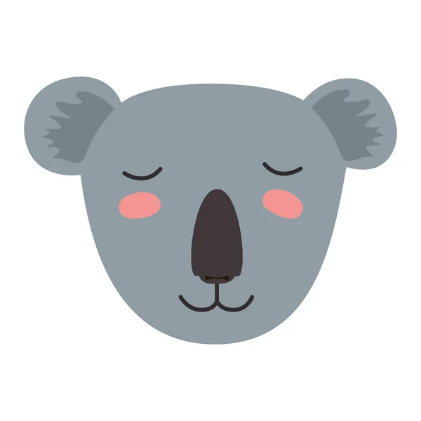 Wild koala head icon — Stock Vector