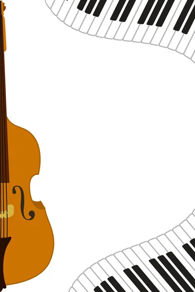 Violín patrón de instrumentos musicales — Archivo Imágenes Vectoriales