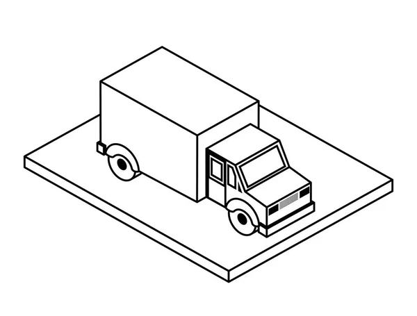 Ícone de entrega de transporte caminhão — Vetor de Stock