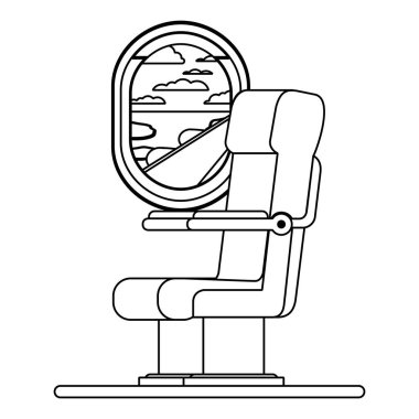 pencere ile uçak koltuğu