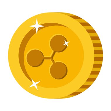 dalgalanma izole kripto sikke simge