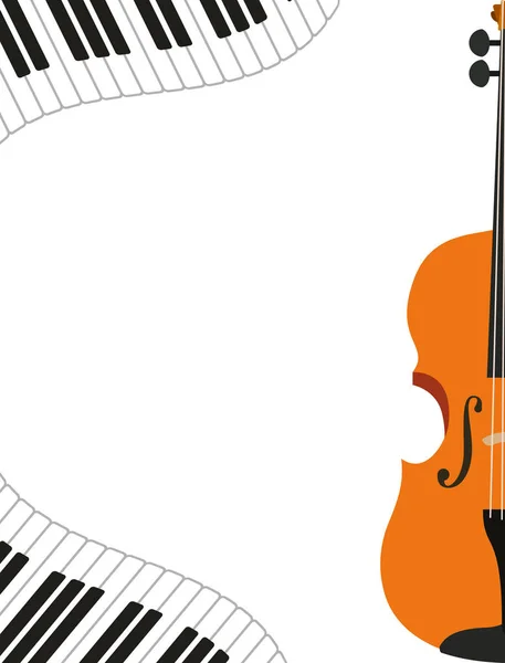 小提琴乐器图案 — 图库矢量图片