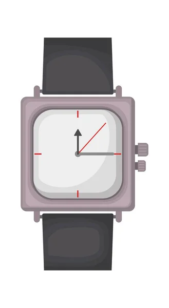 Masculine wristwatch isolated icon — Stock Vector