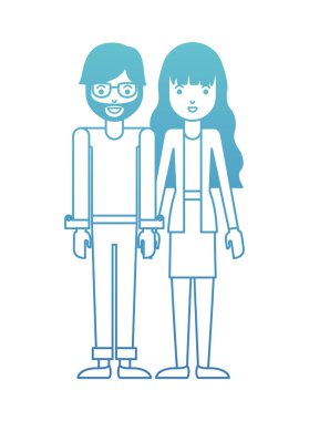 Çift avatar karakter simgeler