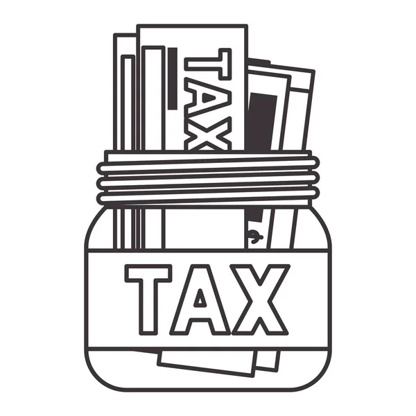 Jar with tax icon — Stock Vector