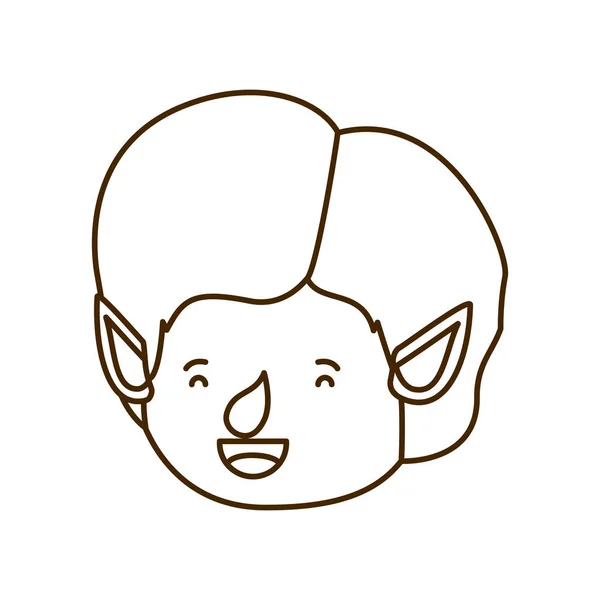 Personaje elfo cabeza avatar — Vector de stock