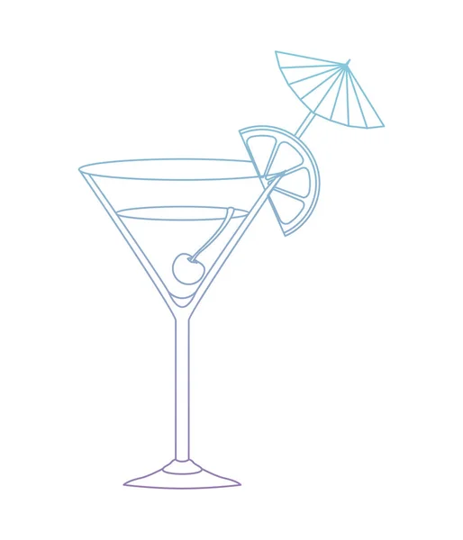 Pictogram van de cocktail drinken van de beker — Stockvector