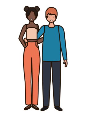 Genç çift avatar karakter