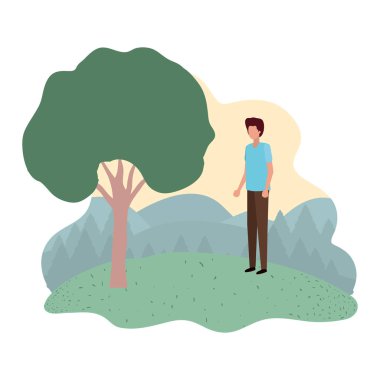 manzara avatar karakter ayakta adam