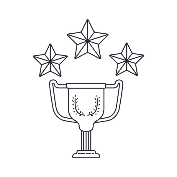 Trofeo con estrellas icono aislado — Vector de stock