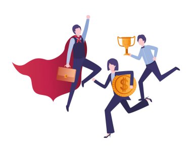 Kupa avatar karakter ile iş grubu