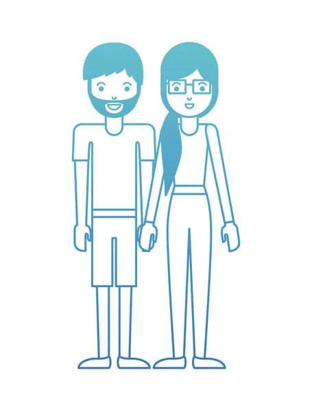 Icônes de personnages avatar couple — Image vectorielle