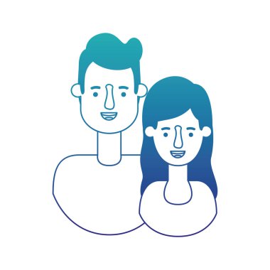 Çift avatar karakter simgeler