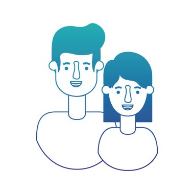 Çift avatar karakter simgeler