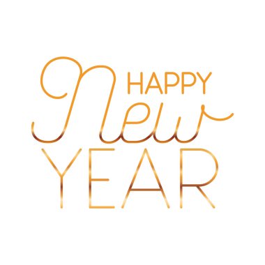mutlu yeni yıl izole simgesi