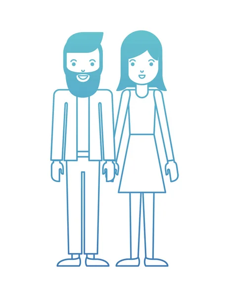 Icônes de personnages avatar couple — Image vectorielle