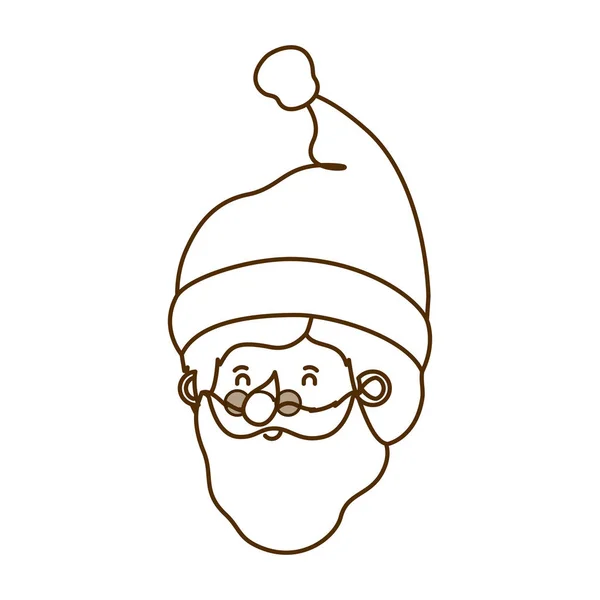 Cabeça santa claus avatar personagem — Vetor de Stock