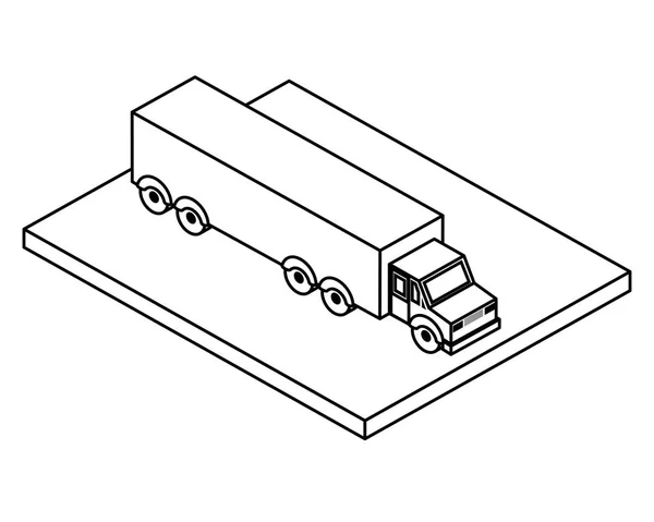 Ikone für Lastwagentransporte — Stockvektor