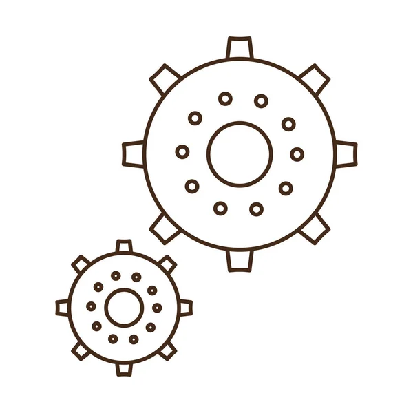 Motor dişli izole simgesi — Stok Vektör