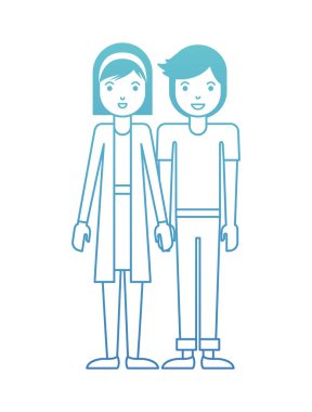 Çift avatar karakter simgeler