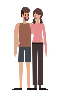 Çift avatar karakter simgeler