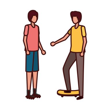 genç erkek avatar karakter ayakta