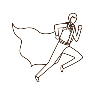 kahraman Cape avatar karakter ile işadamı