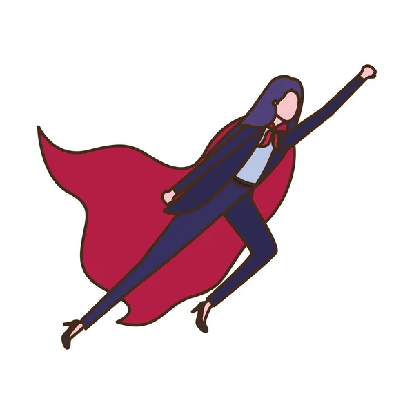 Pengusaha dengan karakter avatar jubah pahlawan - Stok Vektor