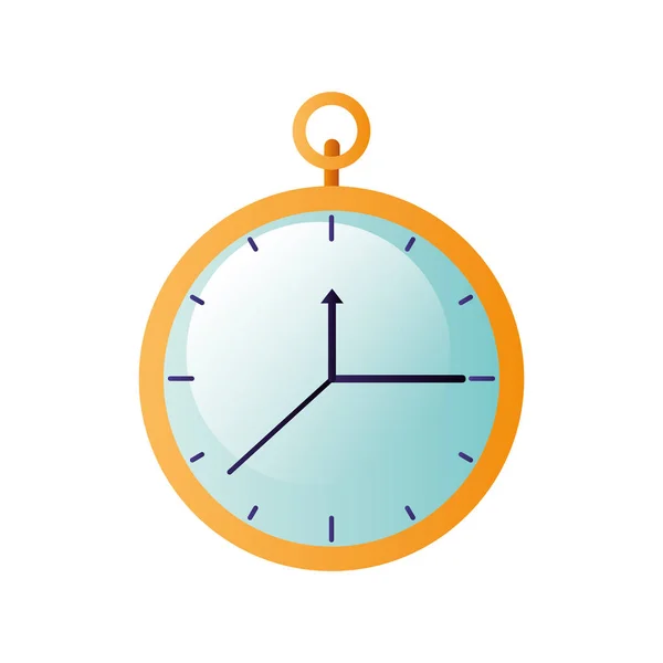 Horloge avec icône d'heure isolée — Image vectorielle