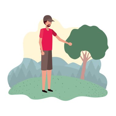 manzara avatar karakter ayakta adam