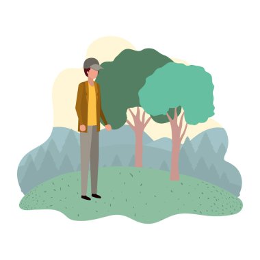 manzara avatar karakter ayakta adam