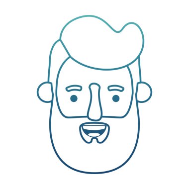 Genç adam kafa sakal avatar karakter ile