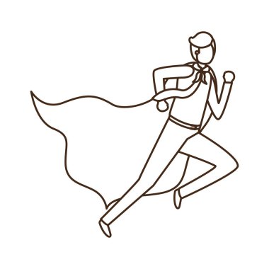 kahraman Cape avatar karakter ile işadamı