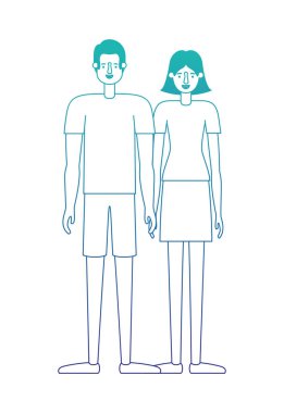 Çift avatar karakter simgeler