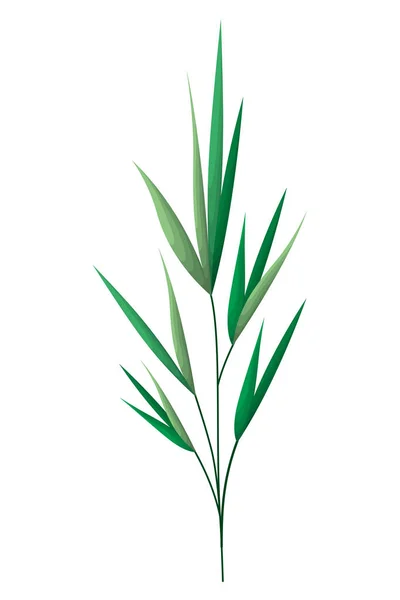 Oddział z ikoną odizolowanych liści — Wektor stockowy