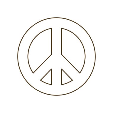 sevgi ve barış izole simgesi sembolü