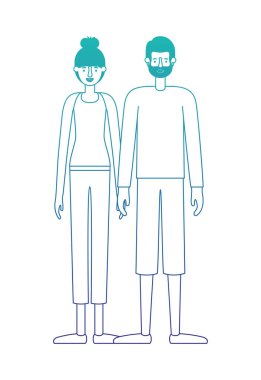 Çift avatar karakter simgeler