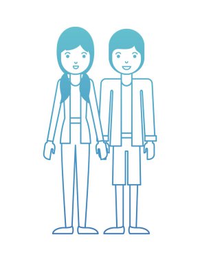 Çift avatar karakter simgeler