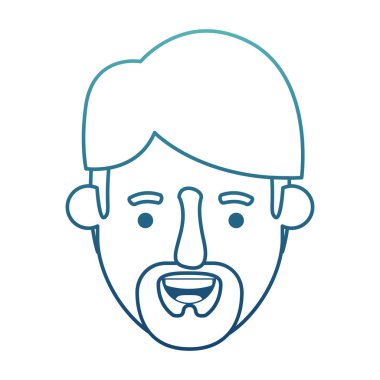 Genç adam kafa sakal avatar karakter ile