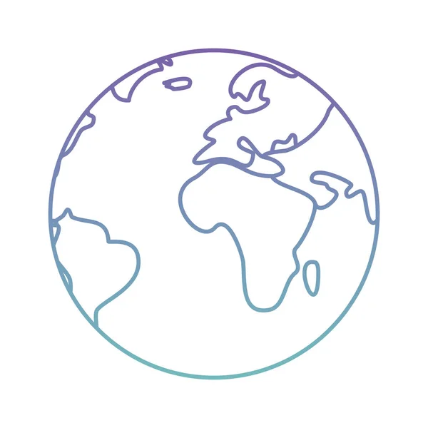 Svět planety mapa ikona — Stockový vektor