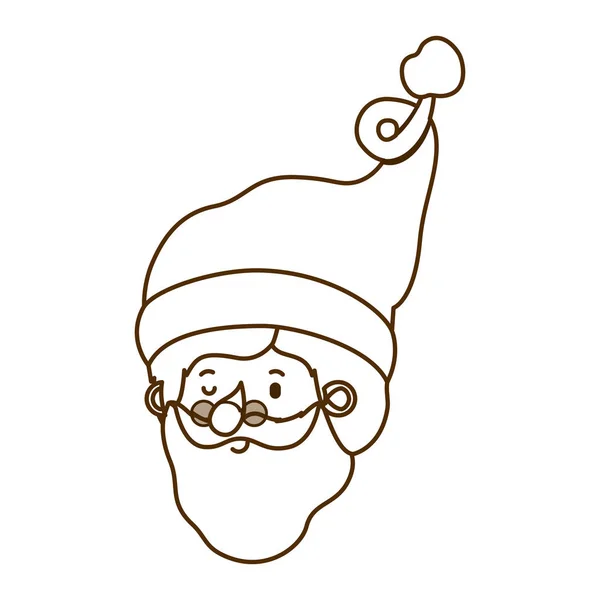 Tête santa claus avatar personnage — Image vectorielle