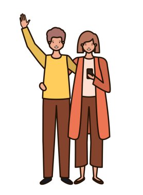 Genç çift avatar karakter