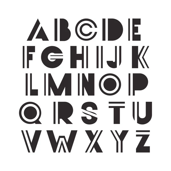 Type d'alphabet icônes de police — Image vectorielle