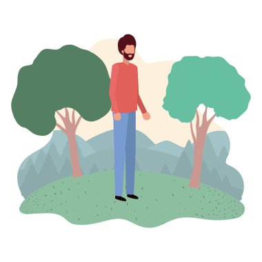 manzara avatar karakter ayakta adam