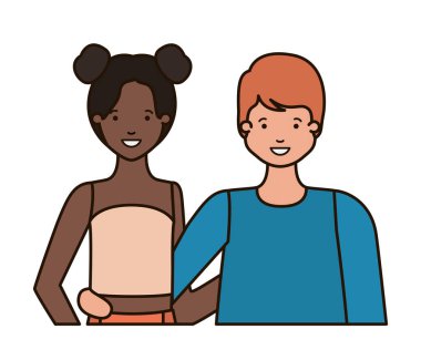 Genç çift avatar karakter