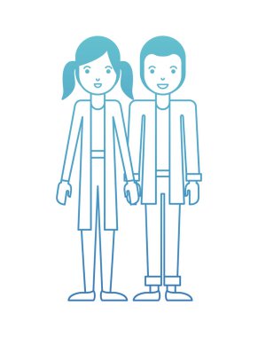 Çift avatar karakter simgeler