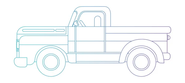 Platos kamyon izole simgesi — Stok Vektör