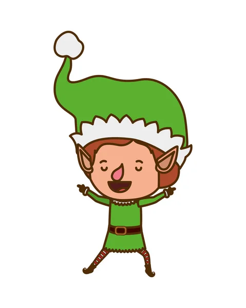 Elf mozgó avatar karakter — Stock Vector